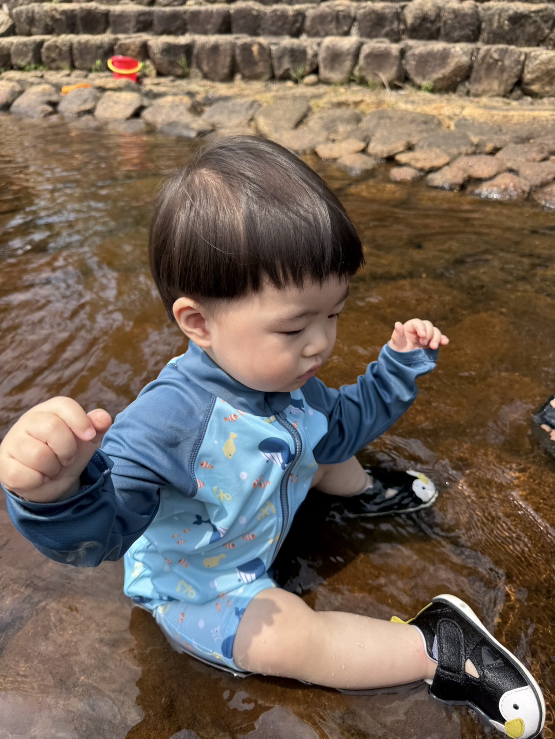 水遊びデビュー‼