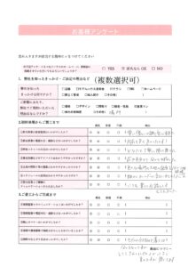 滋賀でデザイン性にこだわった平屋を建てた施主様のアンケート。造作家具や設計の自由度への高い満足度。