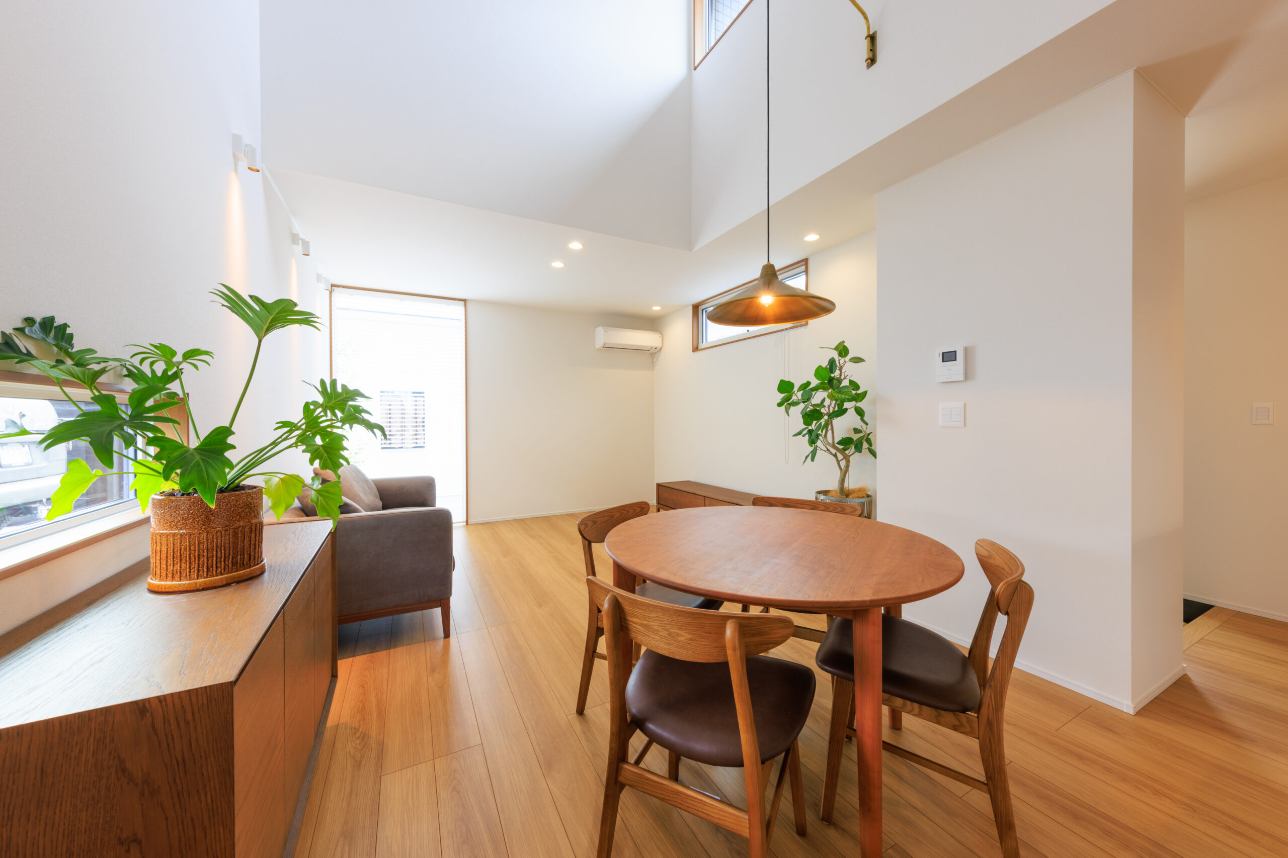 ワンフロアで暮らせる平屋の室内